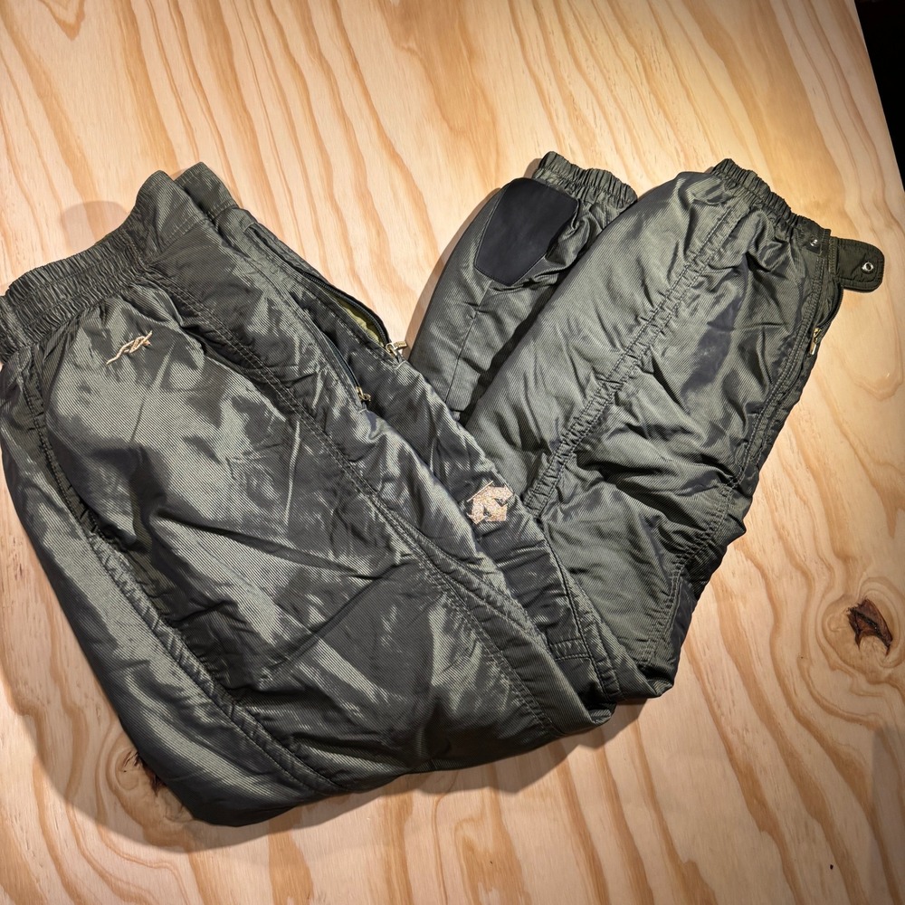 Descente Mens Suisse Ski Team Vintage Insulated Ski Pants Olive Green Size US 38
